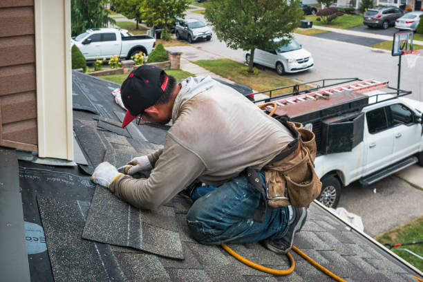 Professional Emergency Roof Repair technician working in Lafferty, OH